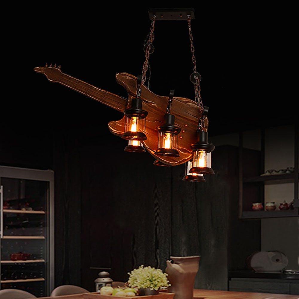 Epoch Farmhouse Guitar Pendant Light, Metal/Wood, Walnut