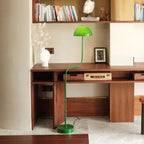 Salgado Floor Lamp Mushroom Middle Ancient, Arc Metal, Green, Dining Room