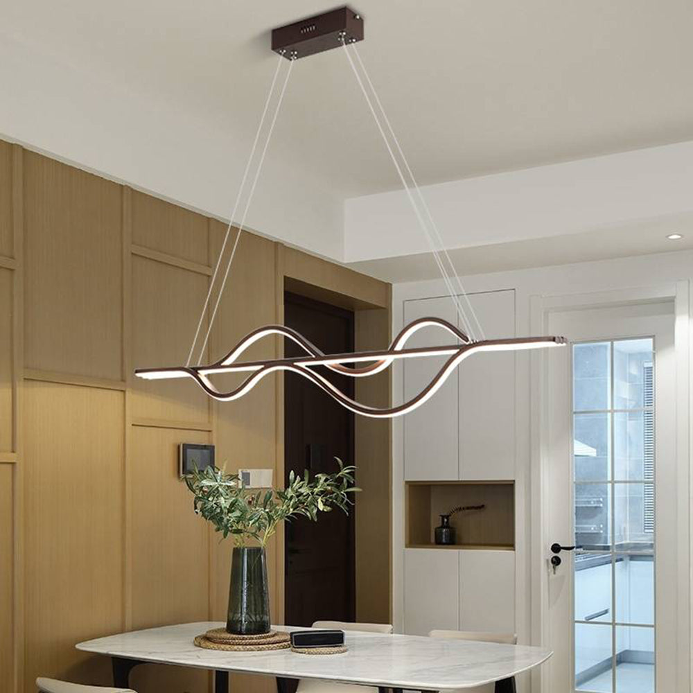 Arisha Modern Wave Pendant Light, 3 Colour