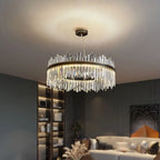 Kristy Modern Crystal Ring Chandelier Black&Gold