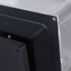 Ray Contemporary LED Rectangular Metal Outdoor Lamp, Black
