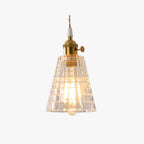 Valentina Art Deco Blown Brass & Glass Pendant Light, 7 Styles
