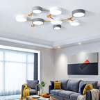 Arisha Modern LED Ceiling Light Log Living Room Bedroom White Grey