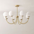 Valentina Modern Ball Bubble Metal/Glass Chandelier, Gold