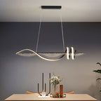 Arisha Contemporary Style Linear Metal Pendant Light White/Black