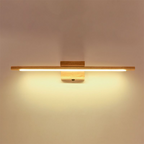 Muto Nature Wood Linear Mirror Front Vanity Wall Lamp