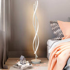 Mira Postmodern Linear Floor Lamp, Black/White