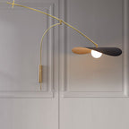 Arisha Arc Wall Lamp, Metal/Glass, Black/Gold, Bedroom