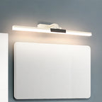 Arisha Modern Linear Mirror Front Metal Vanity Wall Lamp, Black/White