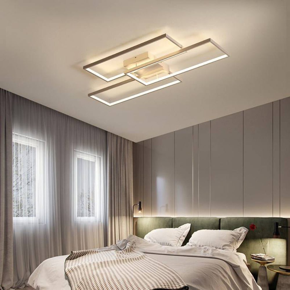 Arisha Rectangular Flush Mount Ceiling Light, 2 Colour