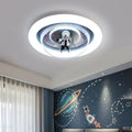 Aria Cosmic Astronaut & Galaxy Motif Flush Mount Ceiling Light