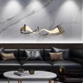 Arisha Metal Gold Pendant Light, Wavy Shape