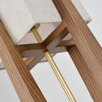 Ozawa Natural Rectangular Wood/Fabric Floor Lamp