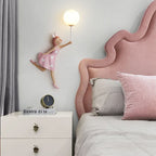 Arisha Modern Balloon/Girl Shape Pink Wall Lamp