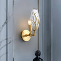 Arisha Modern Gold Wall Lamp, Metal & Crystal