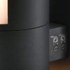 Ray Modern Cylindrical Metal/ Rotatable Outdoor Waterproof Wall Lamp, Black/White
