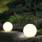 Ray Minimalist Globe LED Outdoor Light, Resin, White
