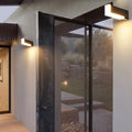 Ray Modern Geometric Outdoor Wall Lamp, Black