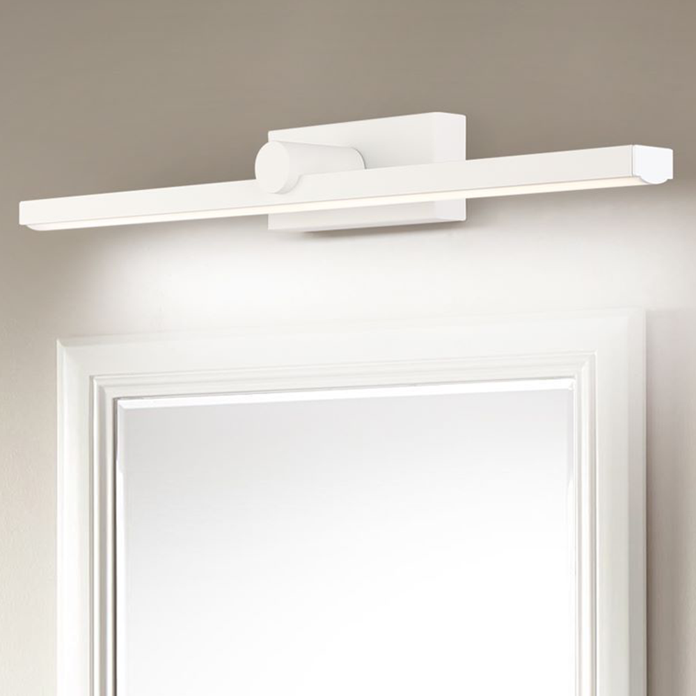 Arisha Nordic LinearMetal Mirror Front Vanity Wall Lamp, White