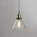 June Industrial Glass Pendant Light Clear/Amber/Smoke Grey