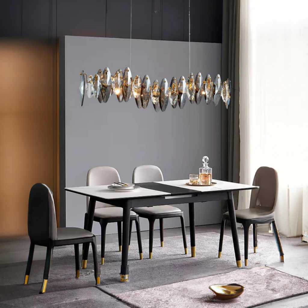 Kristy Luxurious Chandelier Crystals/Metal Gold Living Room
