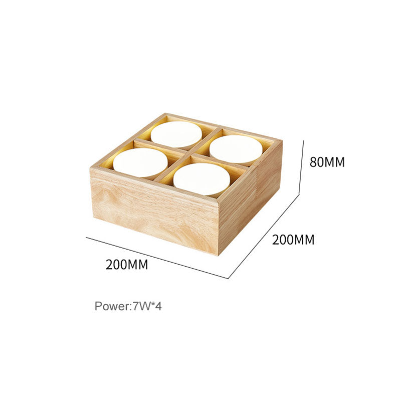 Muto Ceiling Light No Main Light, Wood