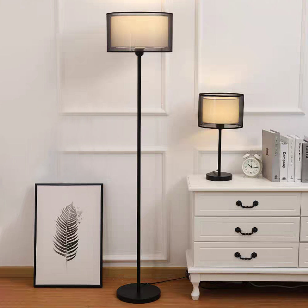 Baines Fabric Lampshade Table & Floor Lamp, 2 Colour