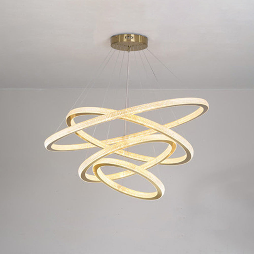 Kristy Contemporary Gold Luxury Ring Pendant Light