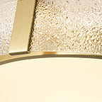 Arisha Modern Round Metal/Glass Flush Mount Ceiling Light, Gold