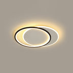 Arisha Modern Square/ Round Flush Mount Ceiling Light, Black with White