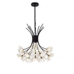 Arisha Modern Art Deco Crystal Sputnik Chandelier, Black/Gold