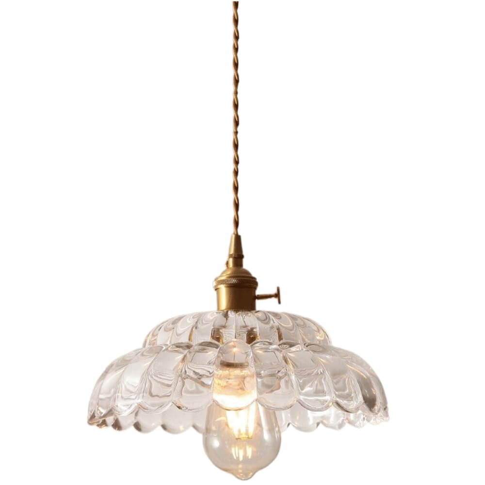 Valentina Vintage Pendant Light Clear Metal/Glass Bedroom/Dining Room