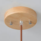 Muto Modern Wood/Glass Pendant Light, White