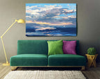 Textured Impasto Ocean Sunset Oil Painting