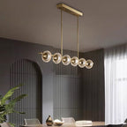 Kristy Modern Luxury metal/Glass Pendant Light, Gold