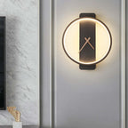Valentina Arisha Square Clock Metal & Wall Lamp, Gold