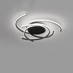 Arisha Modern Multi Arc Linetype Ceiling Light,Black/White