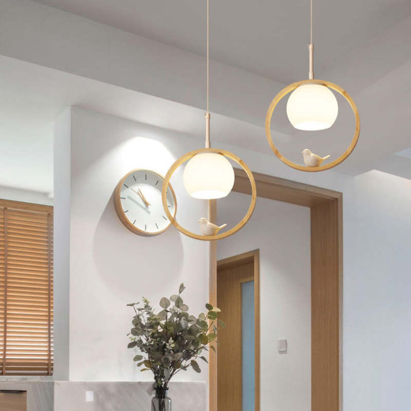 Arisha Wood Bird Aisle Pendant Light  Porch Light
