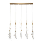 Arisha Elegant Flower Metal/Glass Pendant Light, Bedroom