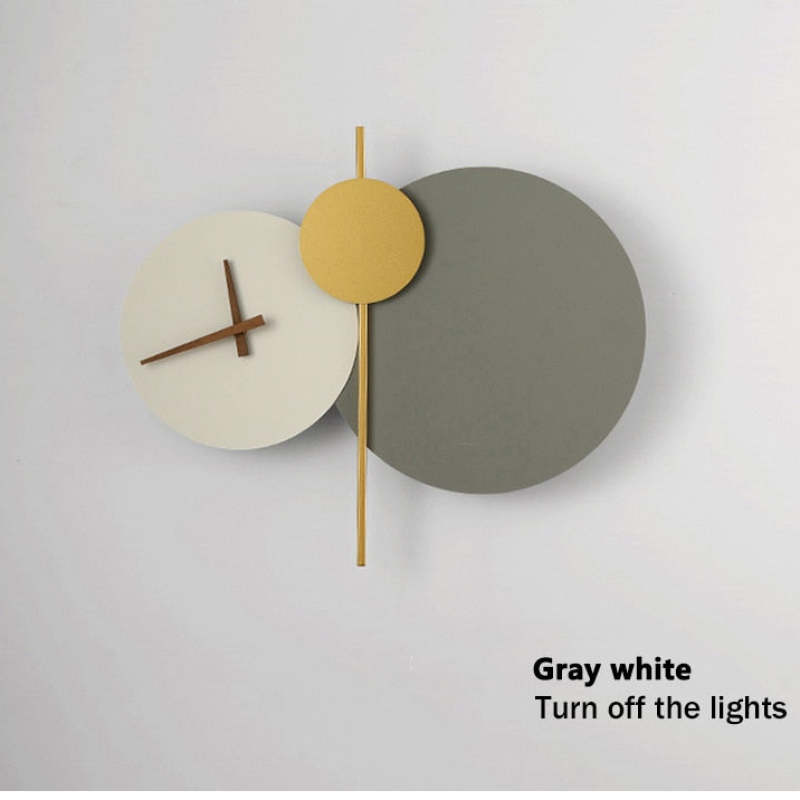 Arisha Modern Clock Metal Painted Wall Light LED Light Bedroom