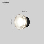 Ray Modern Mini Bubble Metal/Glass Outdoor Wall Lamp, Transparent