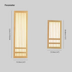 Muto Wall Lamp Rectangular Rustic, Wood/, Log Color, Bedroom