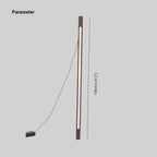 Ozawa Minimalist Linear Floor Lamp, Wood/, Living Room