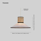Ritta Modern Rattan/FabricPendant Light, White