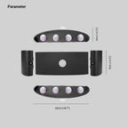 Ray Modern Simple Metal/ Fixtures Up And Down LED Light Wall Lamp, Black/White