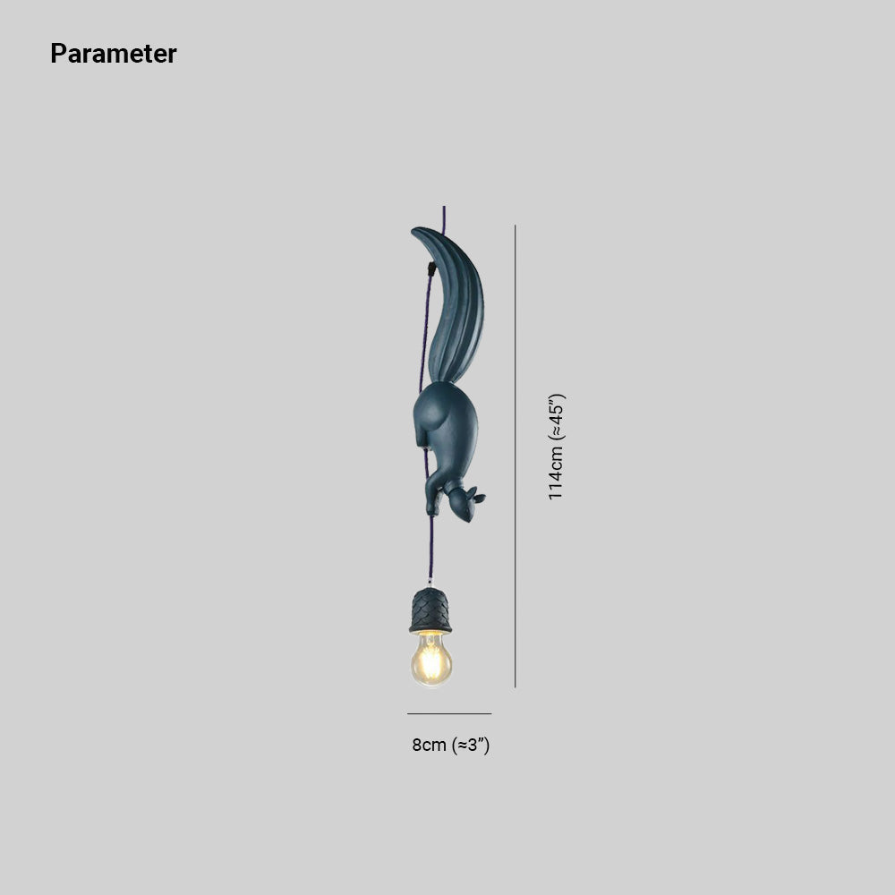 Aria Pendant Light Squirrel/Pinecone Modern, Resin, Restaurant