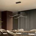 Arisha Curved Linear Pendant Light, Black/Gold