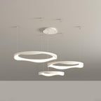 Arisha Pendant Light Rond Modern,  Black/White, Dining Room