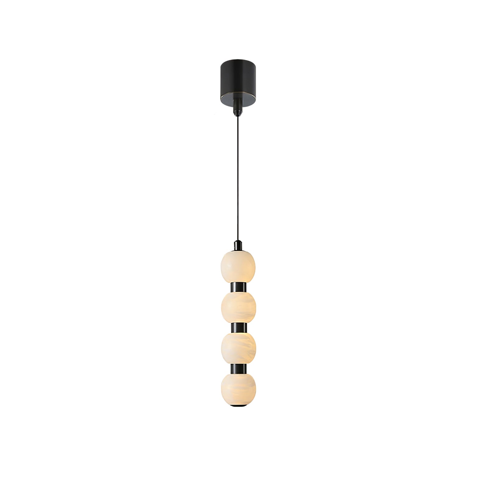 Lyra Modern Alabaster Pendant Light Staircase