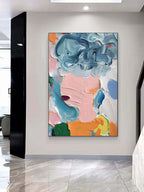 Abstract Impasto Portrait Painting